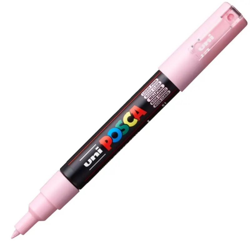 Marker UNI PC-1M Posca 0.7 mm,varf rotund,roz deschis