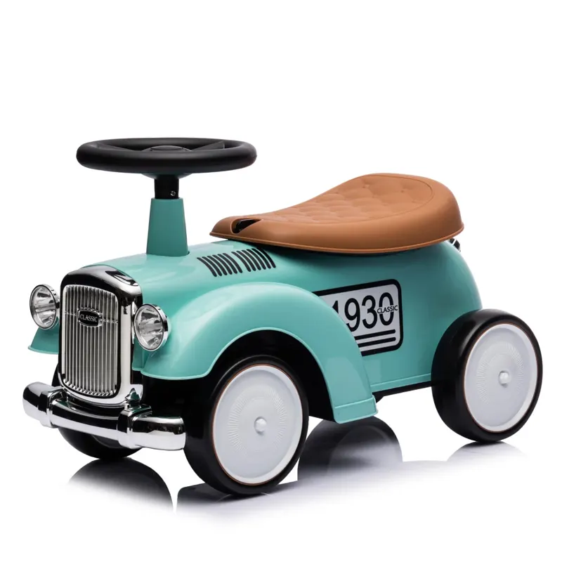 Premergator masinuta Retro Baby pentru copii, 18-30 luni, efecte sonore, verde