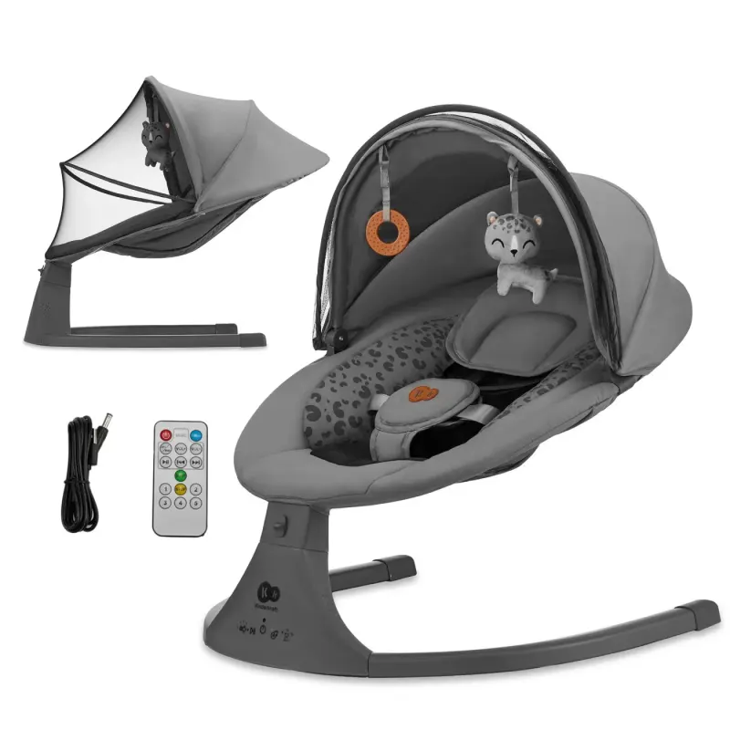Leangan Kinderkraft Lumi, melodi, gri inchis KID925025 — imaginea 2