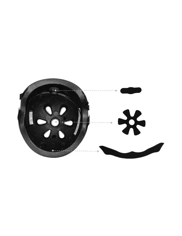 Casca bicicleta copii MoMi Mimi, curele reglabile, orificii aerisire, gri KID050748 — imaginea 4