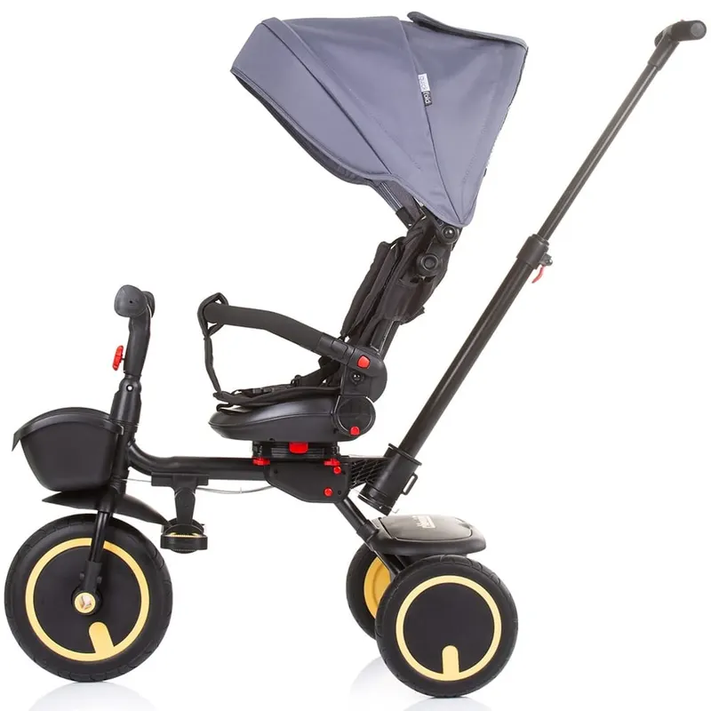 Tricicleta Chipolino Quick Fold, 2 in 1, pliabila, scaun reversibil, gri KID055165 — imaginea 2