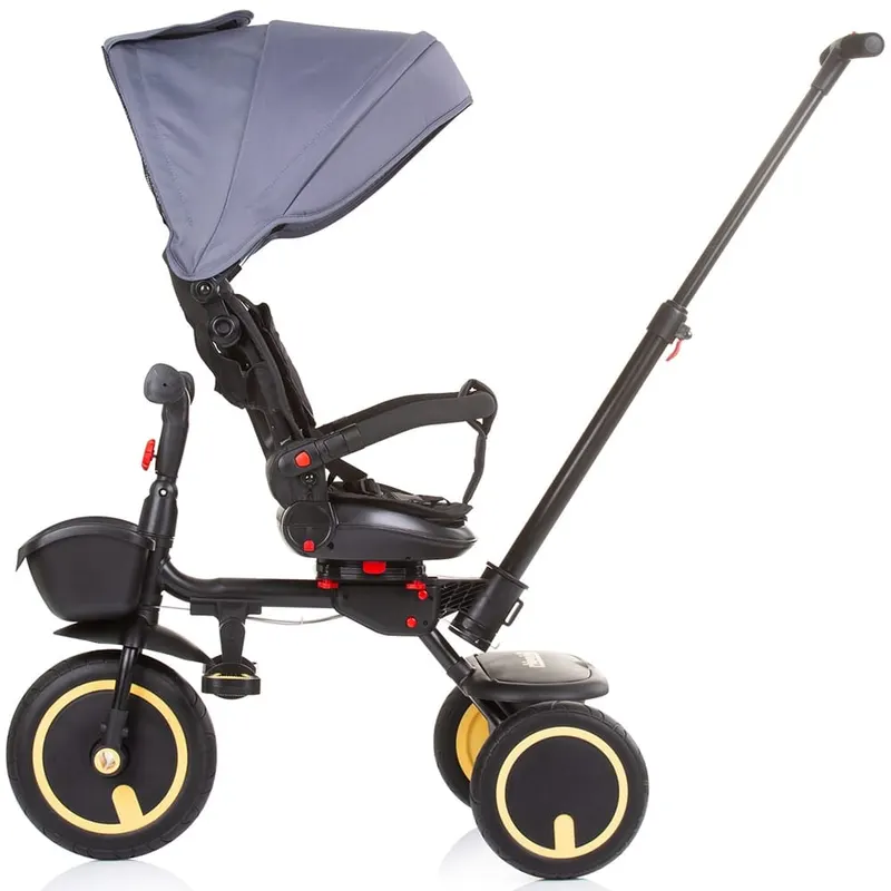 Tricicleta Chipolino Quick Fold, 2 in 1, pliabila, scaun reversibil, gri KID055165 — imaginea 4