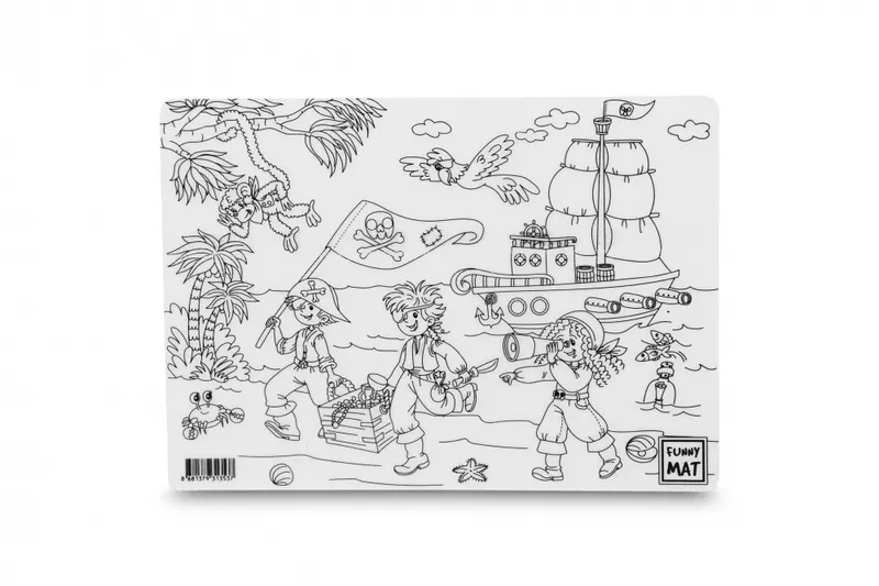 PlanE a Reutilizabila de Colorat cu Pirati E i Vehicule , 25 x 35 cm