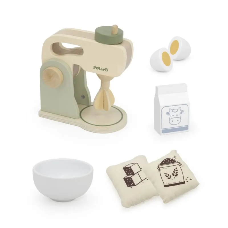 Set mixer bucatarie, PolarB Viga, lemn, cu accesori, multicolor KID442179 — imaginea 2