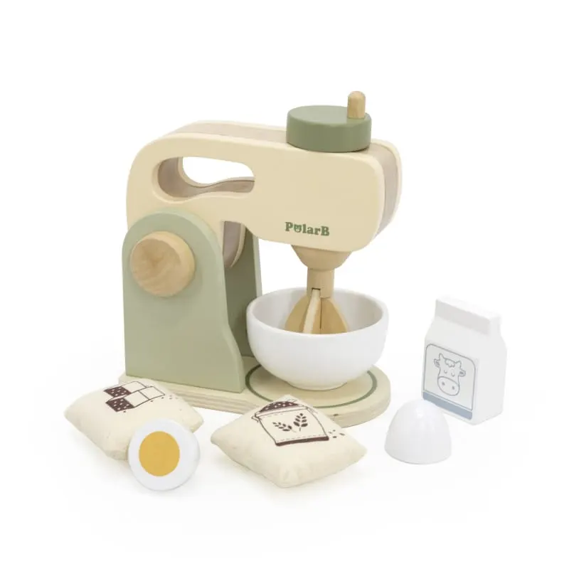 Set mixer bucatarie, PolarB Viga, lemn, cu accesori, multicolor KID442179 — imaginea 5