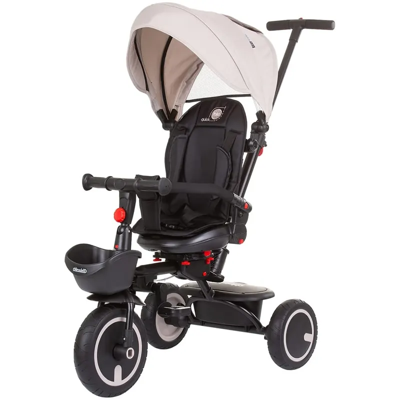 Tricicleta Chipolino Quick Fold, 2 in 1, pliabila, scaun reversibil, bej KID055240