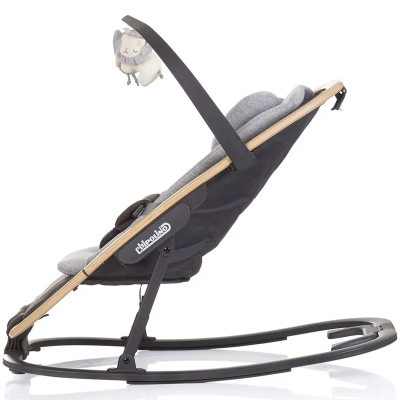 Balansoar Chipolino Senso, pliabil, spatar reglabil, jucarii, gri KID063603 — imaginea 2
