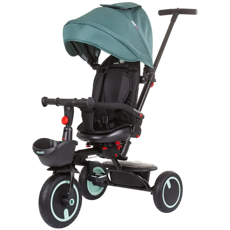 Tricicleta Chipolino Quick Fold, 2 in 1, pliabila, scaun reversibil, verde KID055257