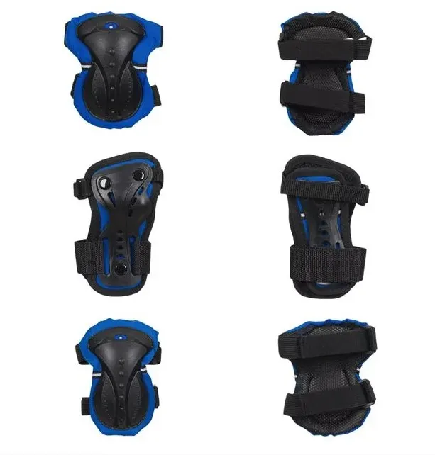 Set pentru copii din material sintetic, cu protectii pentru coate, genunchi si incheieturi