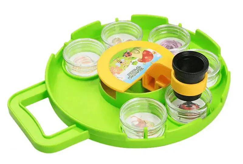 Set Educativ, Microscop Detasabil, Observator de Insecte, 6 Recipiente, Placa Rotativa, 22.5x18.5x6 Cm, + 8 Ani