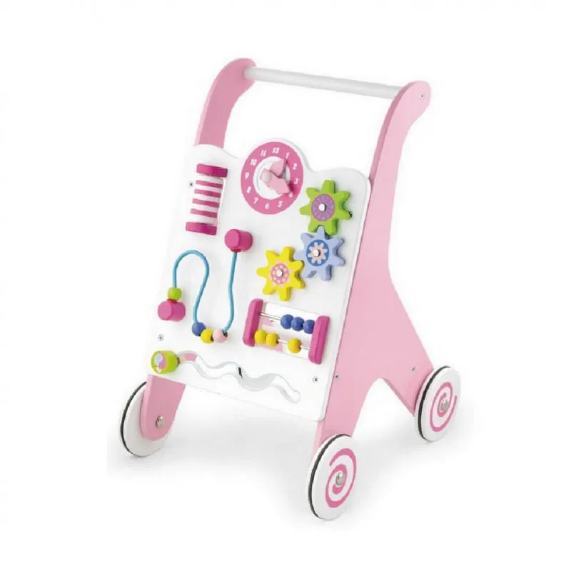 Antemergator Viga, lemn, activitati Montessori, roz KID501785