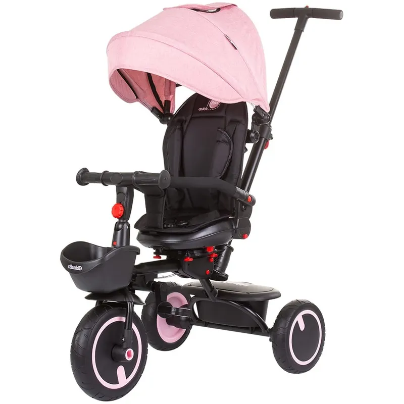 Tricicleta Chipolino Quick Fold, 2 in 1, pliabila, scaun reversibil, roz KID055196