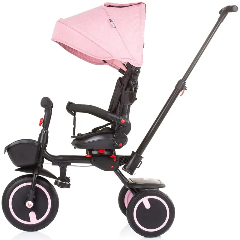 Tricicleta Chipolino Quick Fold, 2 in 1, pliabila, scaun reversibil, roz KID055196 — imaginea 2