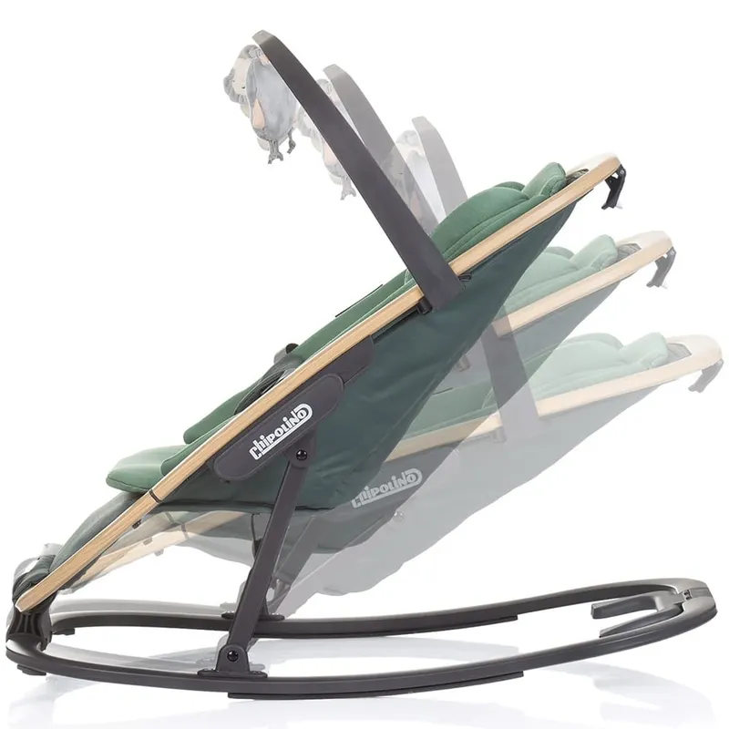 Balansoar Chipolino Senso, pliabil, spatar reglabil, jucarii, verde KID063627 — imaginea 3