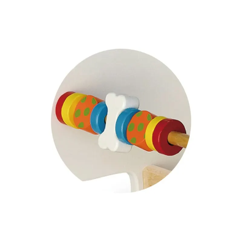 Antemergator Viga, lemn, carucior catelus, multicolor KID502904 — imaginea 3