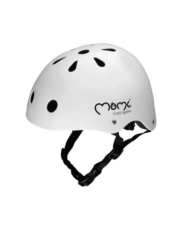 Casca bicicleta copii MoMi Mimi, curele reglabile, orificii aerisire, alb KID097989