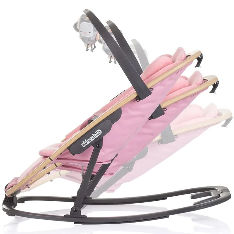 Balansoar Chipolino Senso, pliabil, spatar reglabil, jucarii, roz KID063634 — imaginea 3