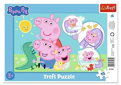 PUZZLE TREFL 15 CU CADRU PEPPA PIG CEA MAI DRAGUTA PURCELUSA