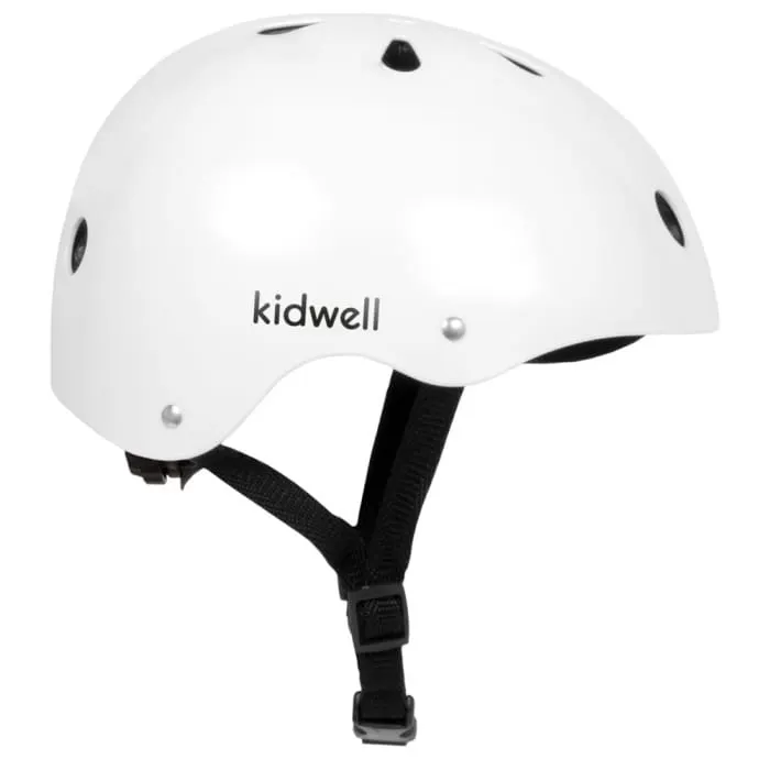 Casca bicicleta copii Kidwell Orix, curele reglabile, orificii aerisire, alb KID084906