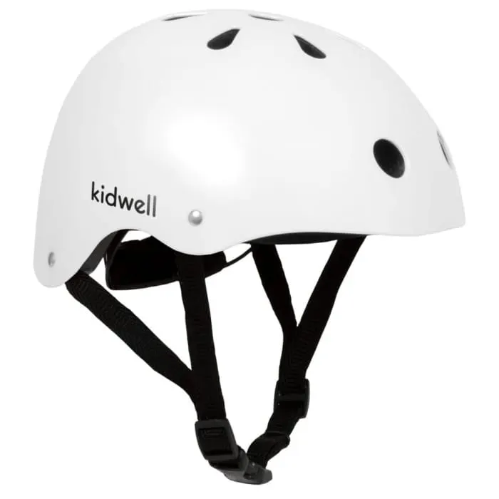 Casca bicicleta copii Kidwell Orix, curele reglabile, orificii aerisire, alb KID084906 — imaginea 4