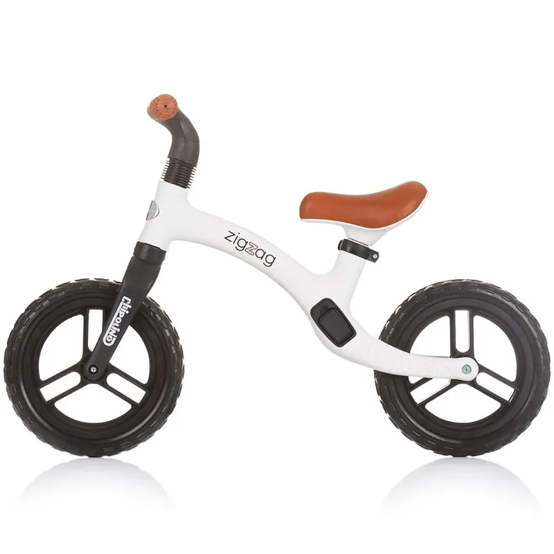 Bicicleta Chipolino Zig Zag, echilibru, fara pedale, alb/negru KID060206 — imaginea 2