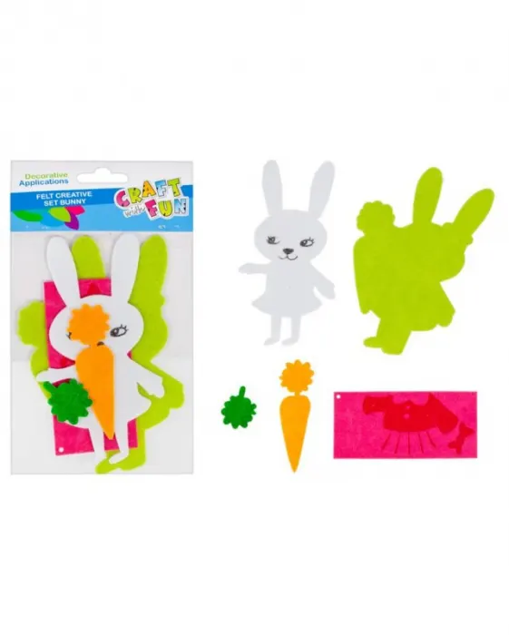 Set creativ pentru activitati senzoriale-Iepuras,Fetru,+3 ani
