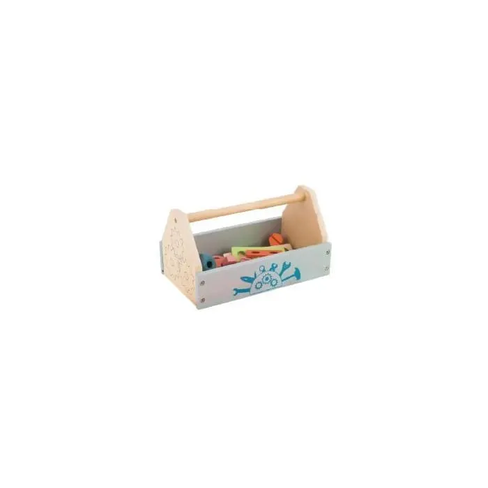 Trusa unelte Ecotoys, lemn, multicolor KID970766 — imaginea 2