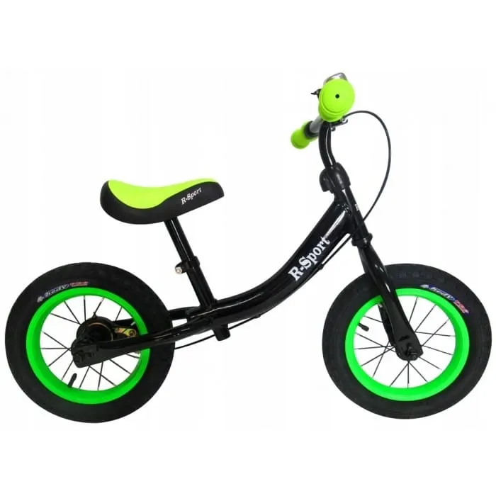 Bicicleta R-Sport R3, echilibru, fara pedale, roti gonflabile, verde/negru KID791722 — imaginea 2