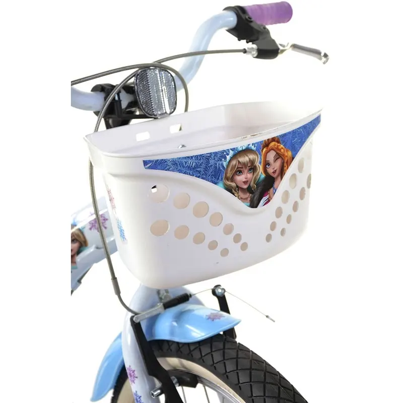 Bicicleta Copii Dino Bikes, Snow Queen, 20 inch, sistem frana, cos depozitare, alb/mov KID908555 — imaginea 2