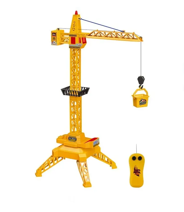 Macara cu telecomanda 65,5 cm, galbena, din plastic