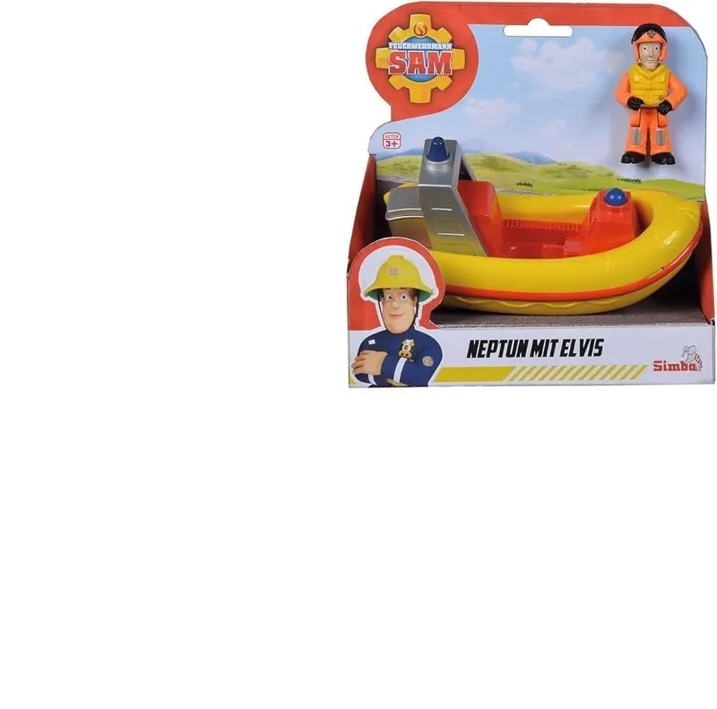 POMPIERUL SAM SET BARCA NEPTUN CU FIGURINA ELVIS 17CM