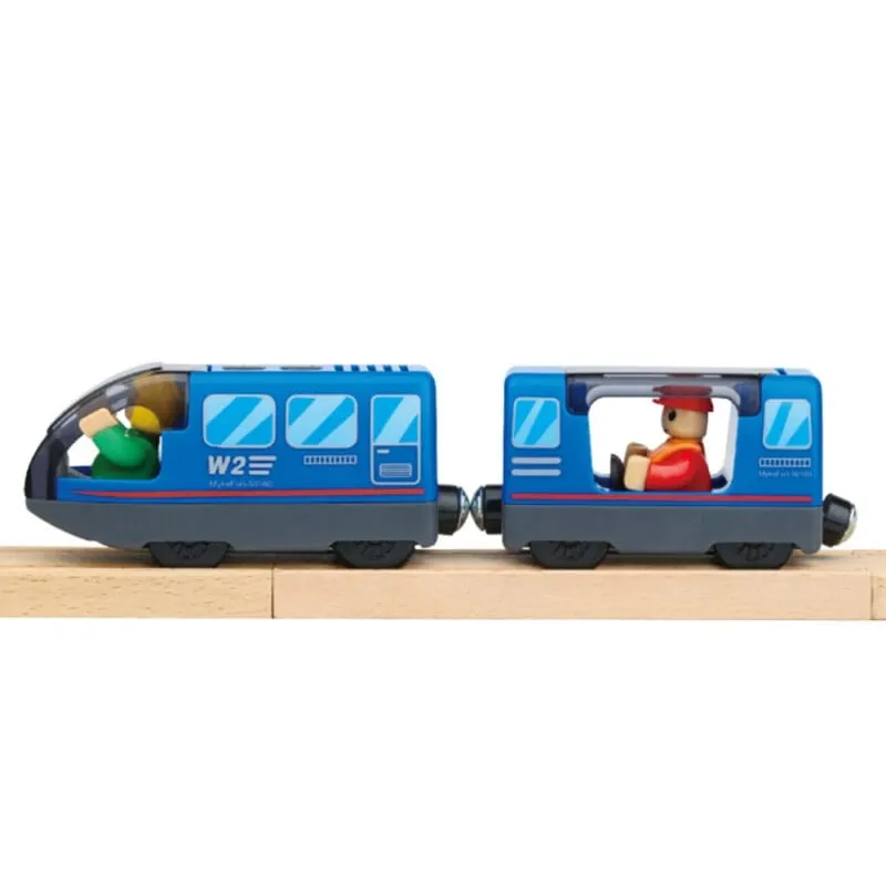 Trenulet din lemn Tooky Toy, statie de pompieri/ambulanta, multicolor, 70 piese KID373322 — imaginea 5