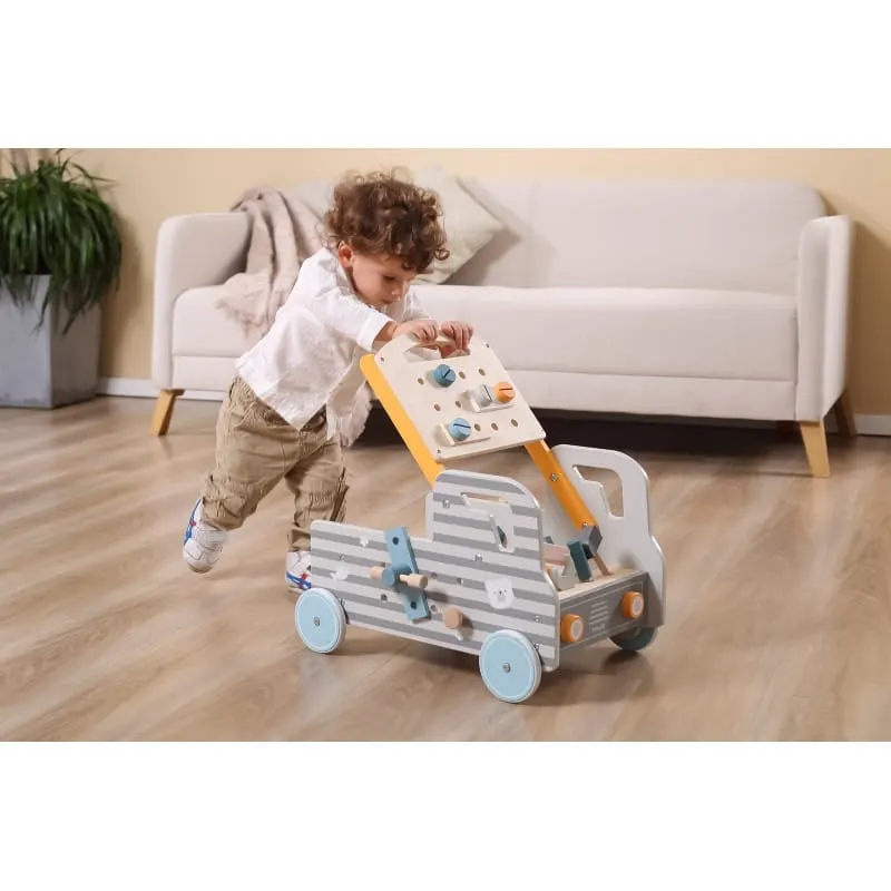 Antemergator Viga PolarB, lemn, camion banc de lucru, gri KID440663 — imaginea 3