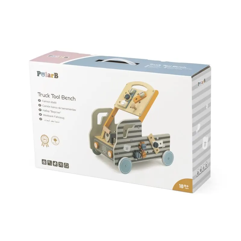 Antemergator Viga PolarB, lemn, camion banc de lucru, gri KID440663 — imaginea 5