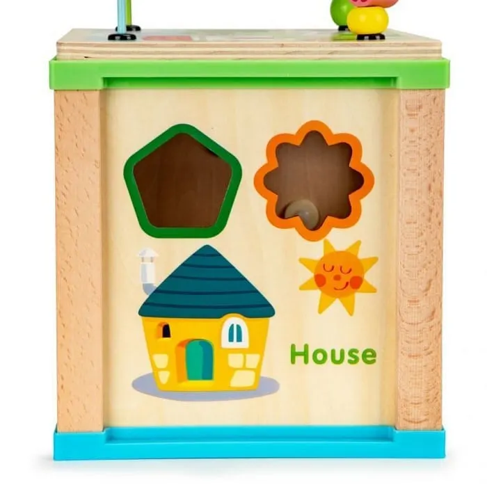 Centru activitati Ecotoys HM015470, lemn, tabla desen, multicolor KID970117 — imaginea 3