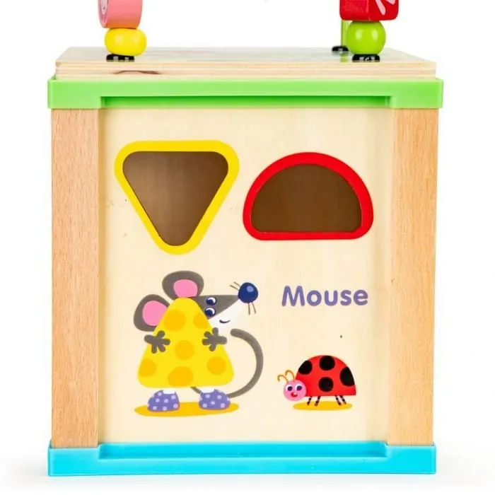 Centru activitati Ecotoys HM015470, lemn, tabla desen, multicolor KID970117 — imaginea 4