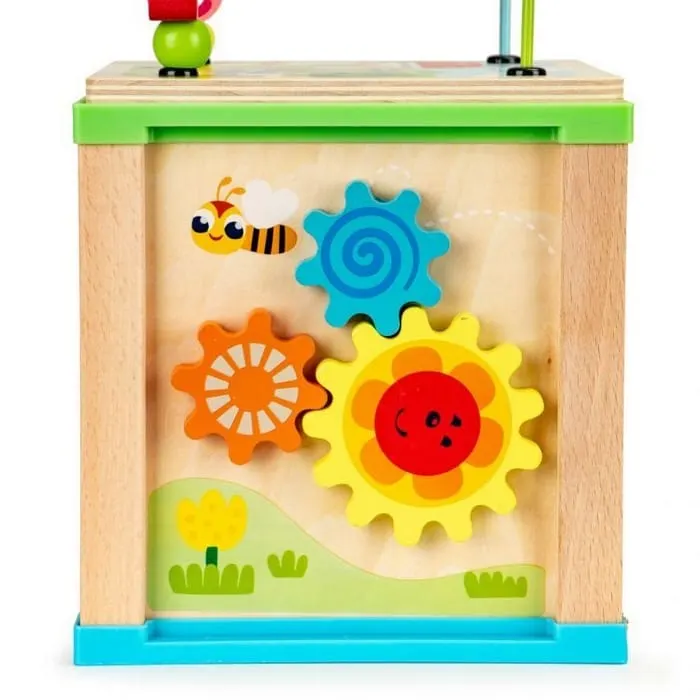 Centru activitati Ecotoys HM015470, lemn, tabla desen, multicolor KID970117 — imaginea 5