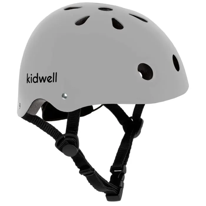 Casca bicicleta copii Kidwell Orix II, curele reglabile, orificii aerisire, gri KID099023