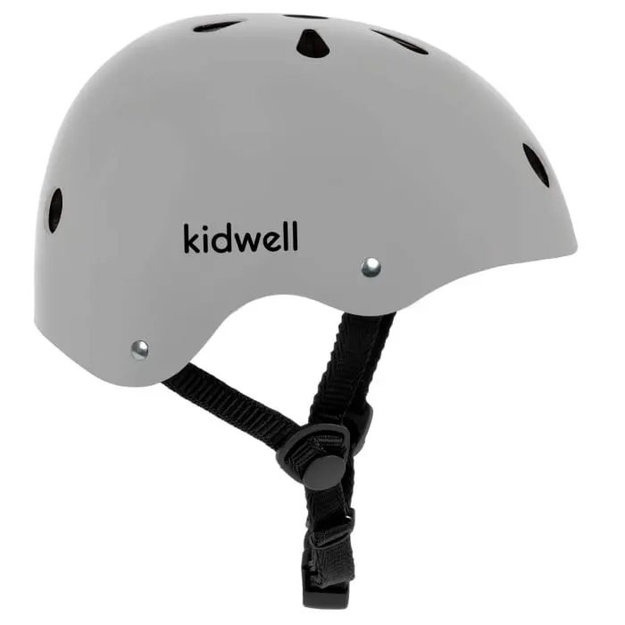 Casca bicicleta copii Kidwell Orix II, curele reglabile, orificii aerisire, gri KID099023 — imaginea 3