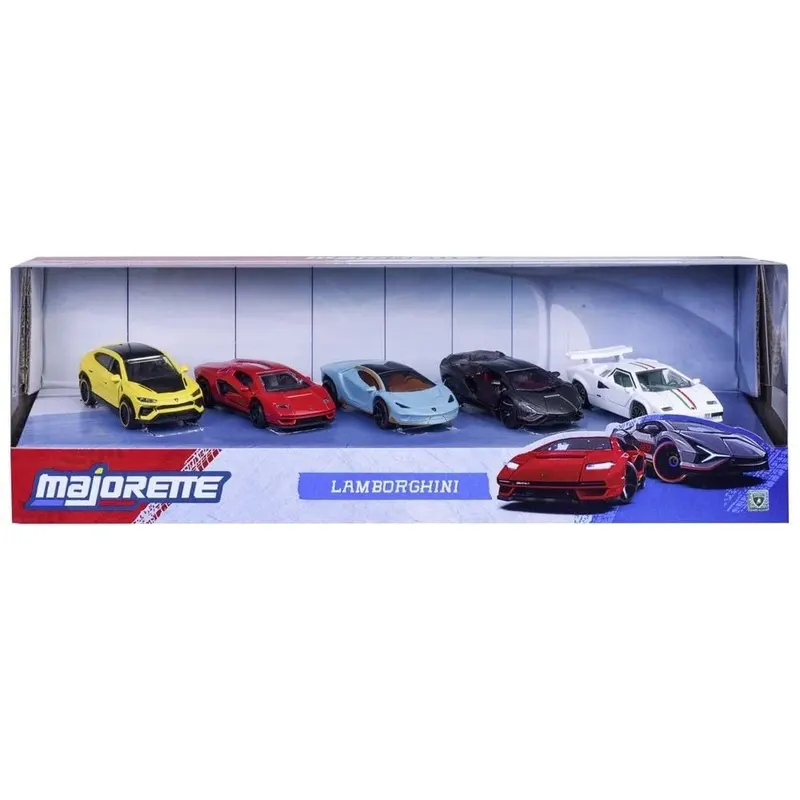 MAJORETTE SET 5 MASINUTE METALICE LAMBORGHINI SCARA 1 LA 64