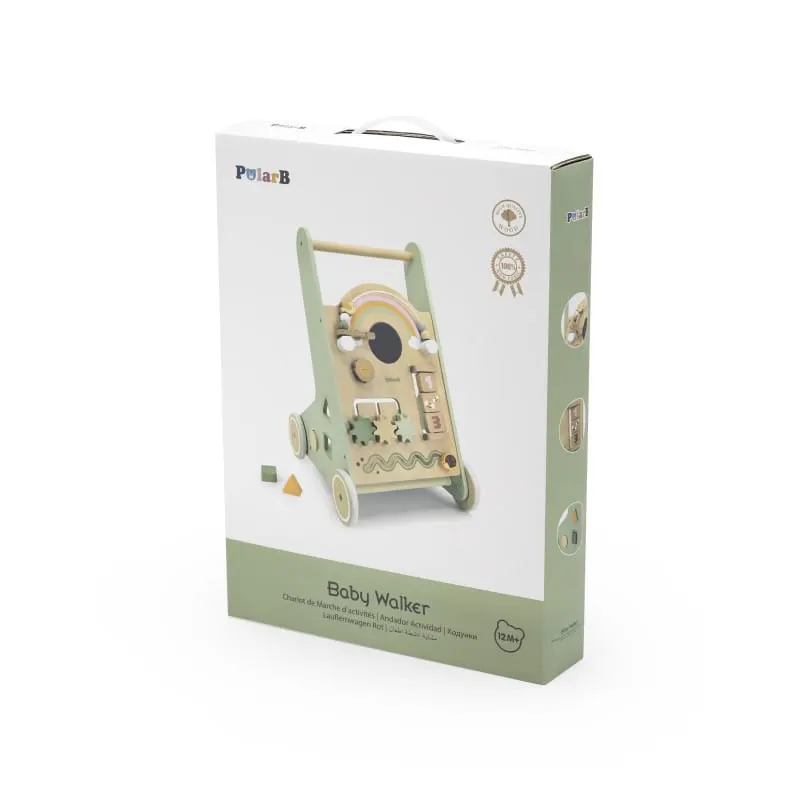 Antemergator Viga PolarB, lemn, activitati Montessori, verde KID442261 — imaginea 4
