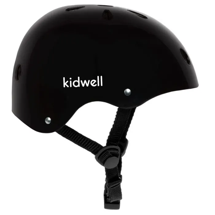 Casca bicicleta copii Kidwell Orix II, curele reglabile, orificii aerisire, negru KID099009 — imaginea 3