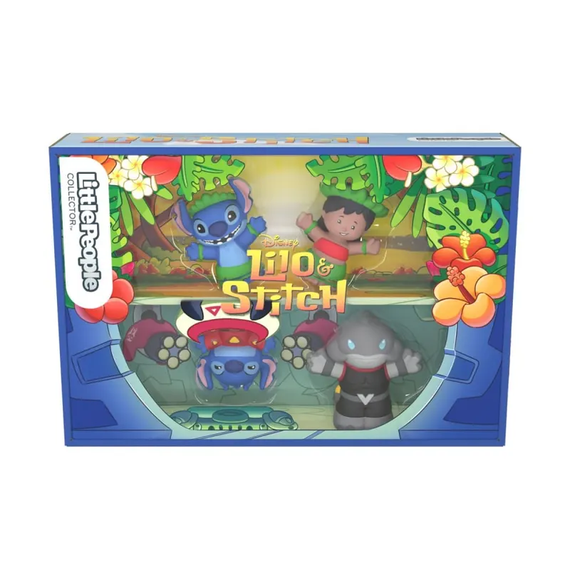 FISHER PRICE LITTLE PEOPLE COLLECTOR DISNEY LILO SI STITCH SET 4 FIGURINE