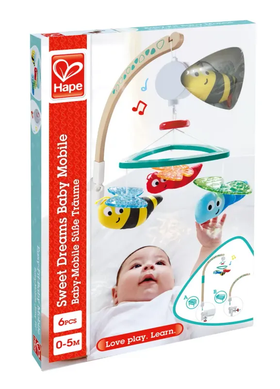 Carusel muzical patut Hape, lemn, multicolor KID021273 — imaginea 5