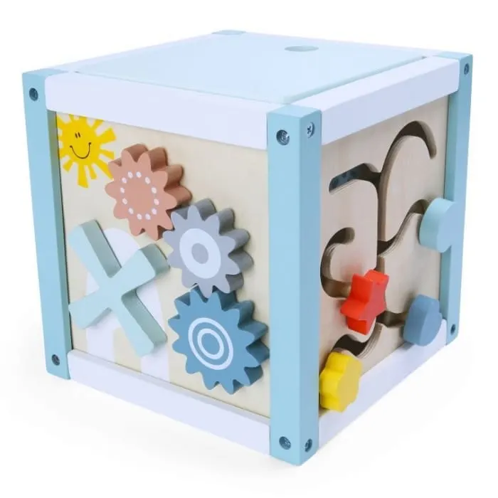 Centru activitati Ecotoys 1020, lemn, sortator cuburi, multicolor KID975167 — imaginea 2