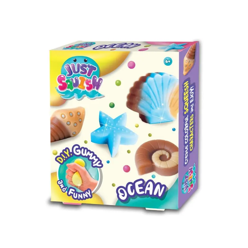Kit creativ DIY Creeaza propriul Squish cu accesorii incluse, model vietati marine, +6 ani