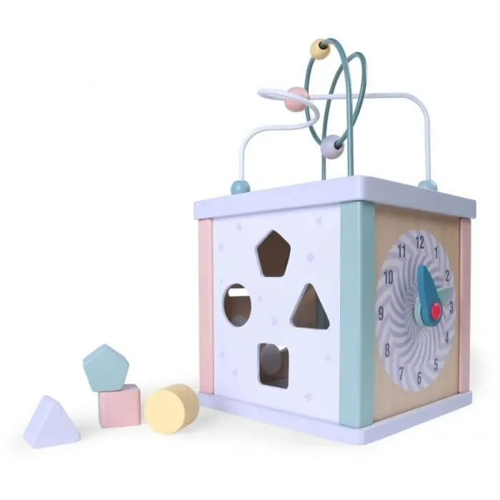 Centru activitati Ecotoys 1021, lemn, sortator cuburi, multicolor KID975242 — imaginea 3