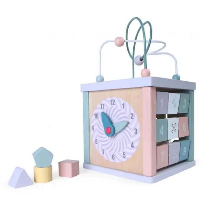 Centru activitati Ecotoys 1021, lemn, sortator cuburi, multicolor KID975242 — imaginea 4