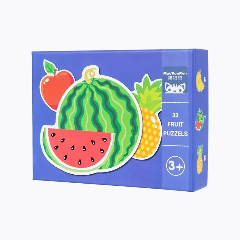 Set din 6 puzzle: , Fructe și Dinozauri - Fructe