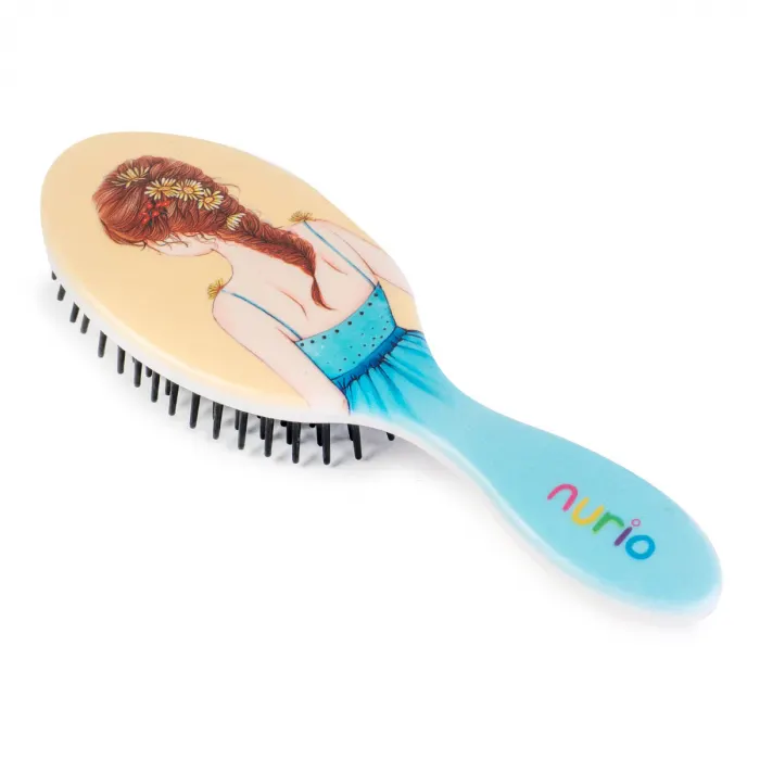 Perie de Par pentru Copii cu Fetita 16.5 cm Galben